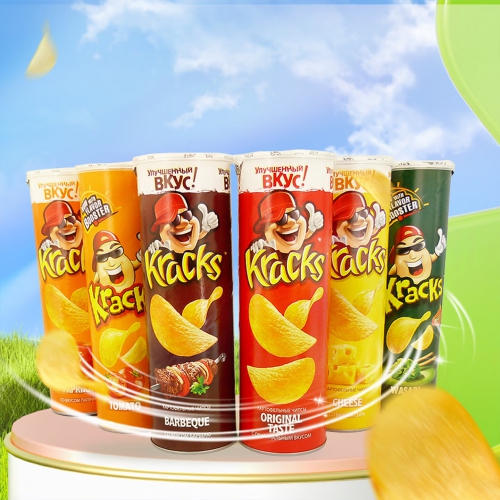 咖客嗞（Kracks）进口薯片零食休闲膨化零食品马来西亚薯条口味齐全整箱包邮 混拼或备注口味160克x2桶